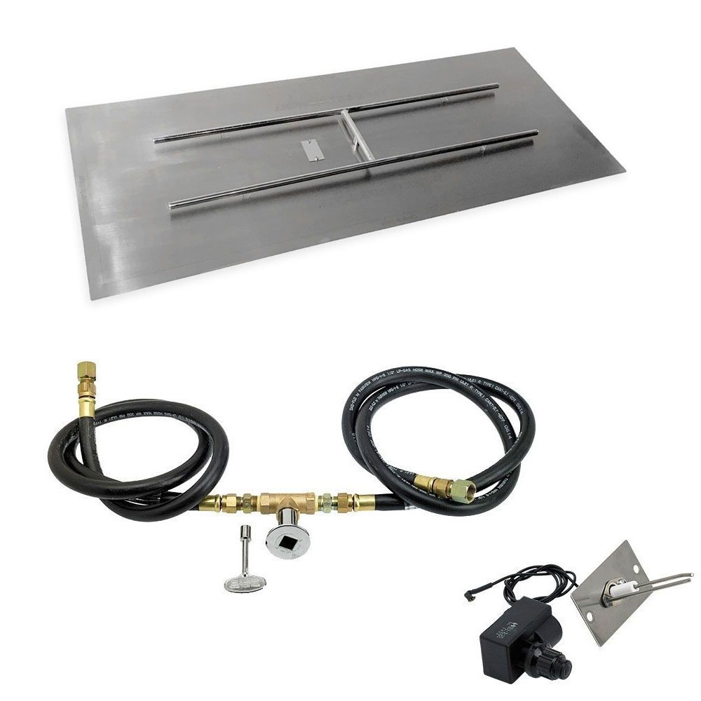 Rectangular Flat Pans with Spark Ignition Kits
