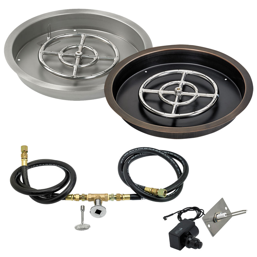 Round Drop-In Pans with Spark Ignition Kits