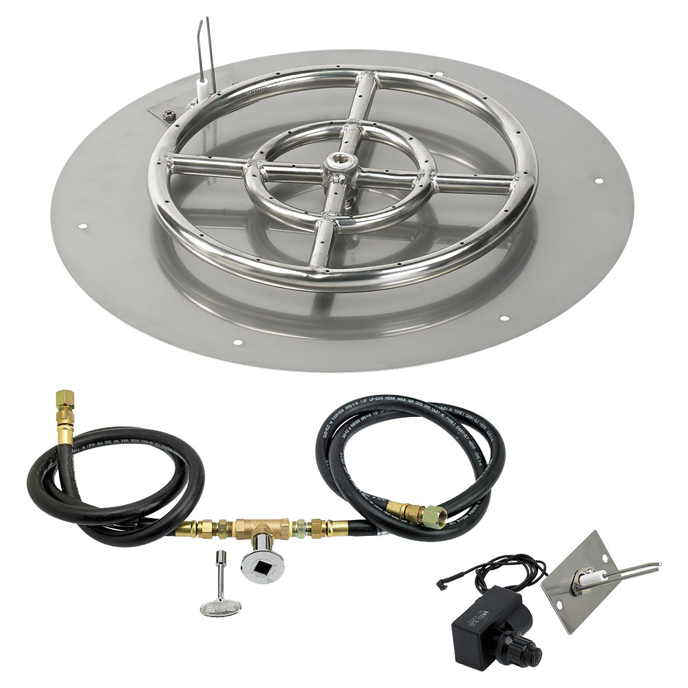 Round Flat Pans with Spark Ignition Kits