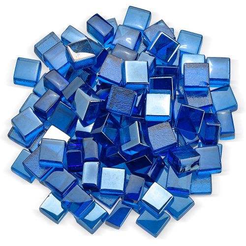 1/2" Pacific Blue Luster Fire Glass 2.0 | 10 lbs (Jar)