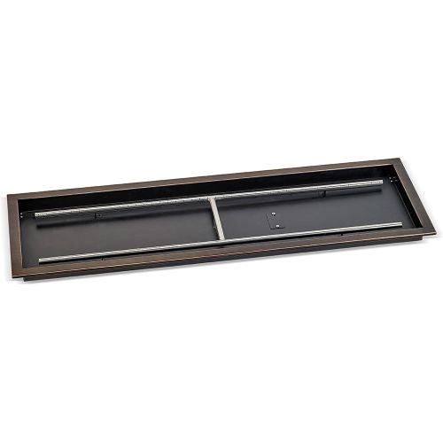 48" x 14" Oil Rubbed Bronze Rectangular Drop-In Fire Pit Pan