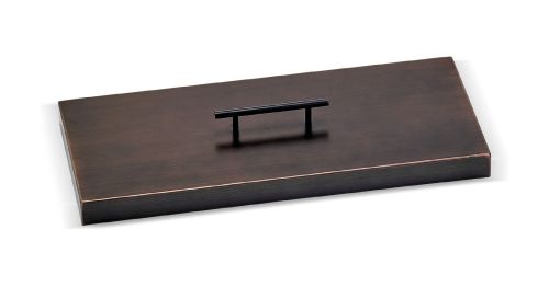 Oil Rubbed Bronze Stainless Steel Cover for (OB-AFPP-18) 18" x 6" Rectangular Drop-In Fire Pit Pan