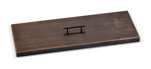Oil Rubbed Bronze Stainless Steel Cover for (OB-AFPP-30) 30" x 10" Rectangular Drop-In Fire Pit Pan