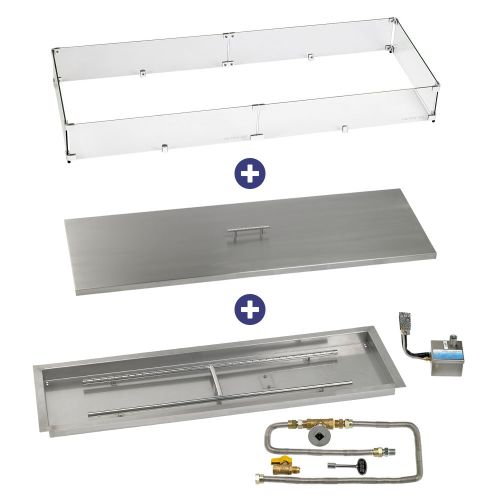 48" x 14" Rectangular Stainless Steel Drop-In Pan with AWEIS System - Natural Gas Bundle
