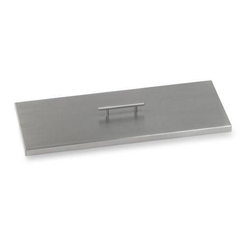 Stainless Steel Cover for (SS-AFPP-24) 24" x 8" Rectangular Drop-In Fire Pit Pan
