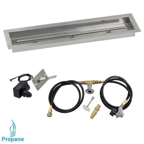 30"x 6" Linear Channel Drop-In Pan with Spark Ignition Kit - Propane